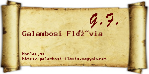 Galambosi Flávia névjegykártya